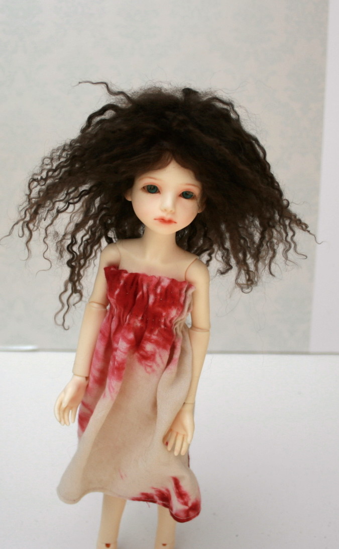 Kinky brown mohair 5"